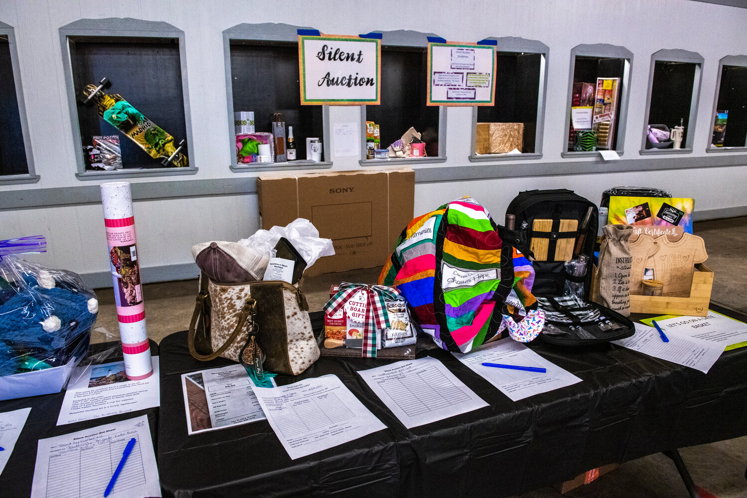 Relay For Life hosts a silent auction at the Southwest Washington Fairgrounds on Saturday, May 20.