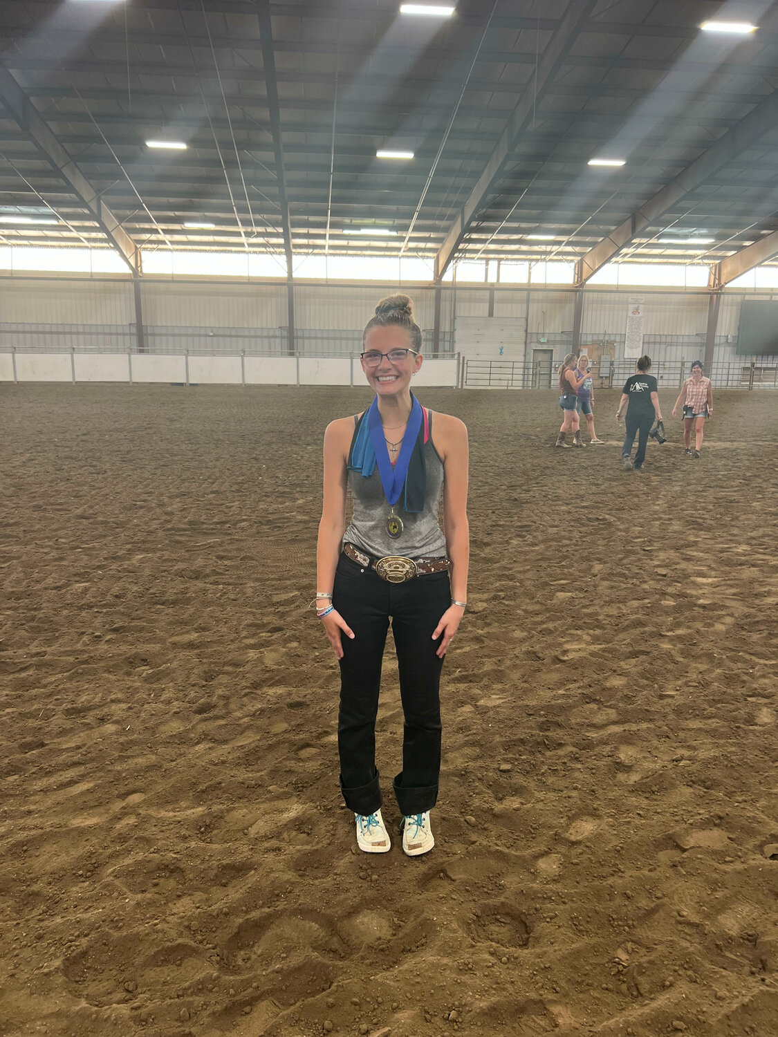 Savanna Dorning and her horse Guido that placed gold at state in reining and are going to defend their regional title for her senior year at PNWIC.