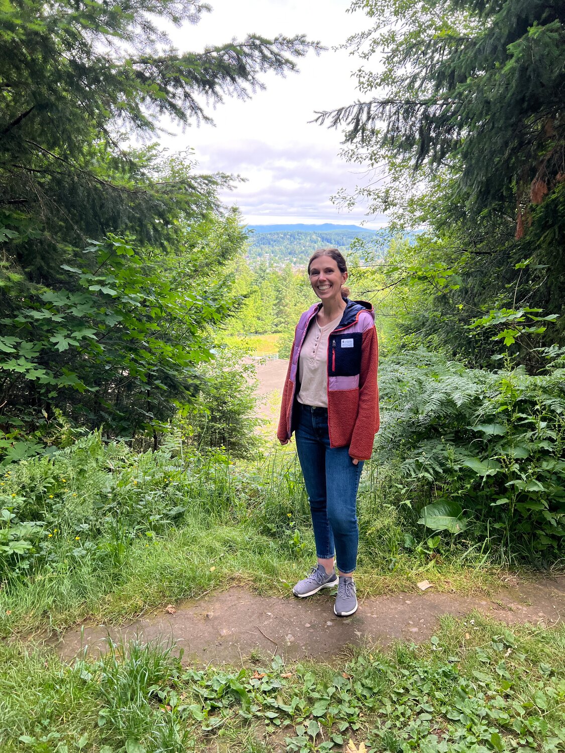 Shawna Herriford, photographed during a hike to the top of the Seminary Hill Natural Area in Centralia last month, is the executive director of Blue Zones Activate Lewis County.