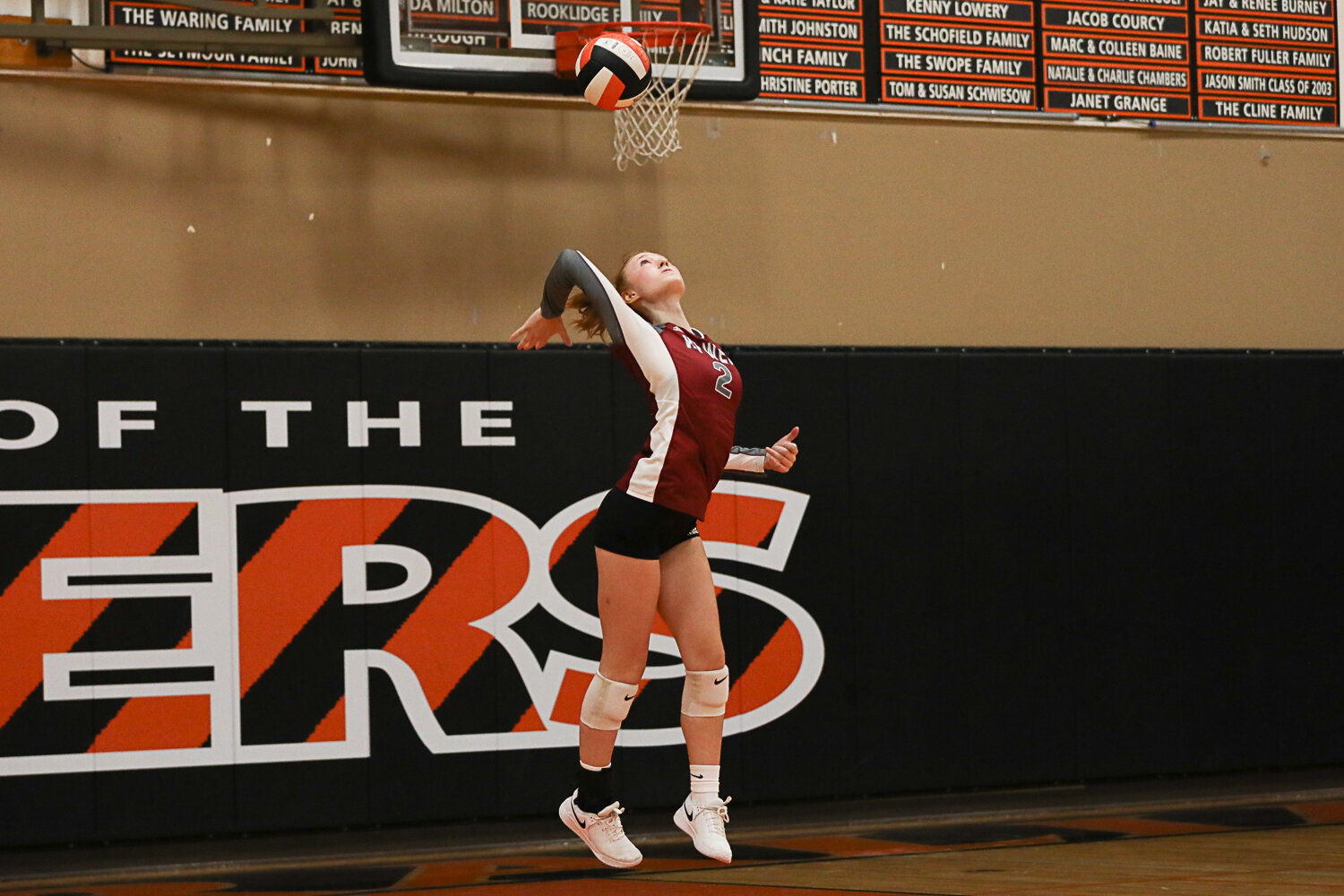 Chloe Chloupek serves the ball during the second set of W.F. West's three-set loss at Centralia on Sept. 21.