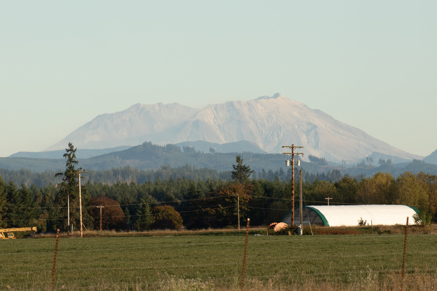Mount St. Helens is seen from The Mason Jar event center on Sunday, Oct. 8.