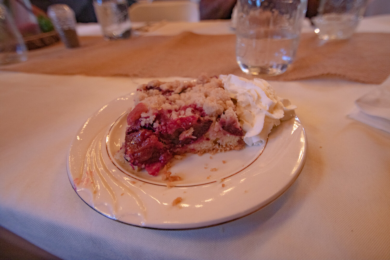 Dessert at the Onalaska Apple Harvest Festival farm to table dinner on Sunday, Oct. 8, at The Mason Jar event center was a delicious, german style plum cake.