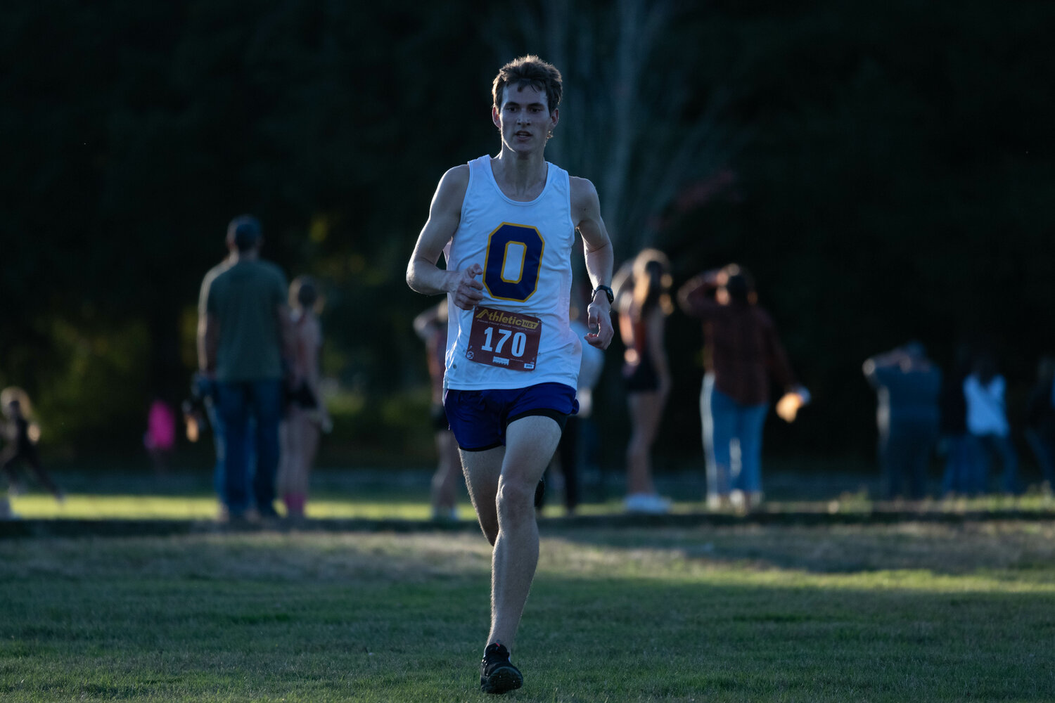 Isaac Fitch comes in to finish at the C2BL championship meet on Oct. 19 in Onalaska.