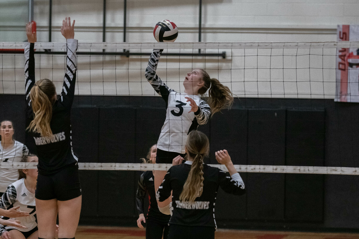 Ellie Fallon lines up a tip during the first set of Toledo's match against MWP on Oct. 19.