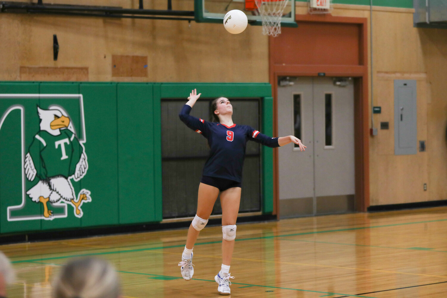 Lilly Kincaid serves during Black Hills' 3-2 win over R.A. Long in the first round of the 2A District 4 Tournament on Nov. 2 in Tumwater.