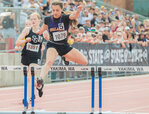Onalaska’s own Harvard-bound track athlete Brooklyn Sandridge takes third place in girls 2B 300M hurdles at the State track and field meet in Yakima on Saturday, May 27.