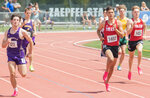 Local runners compete in dashes at the State track and field meet in Yakima on Friday, May 26.